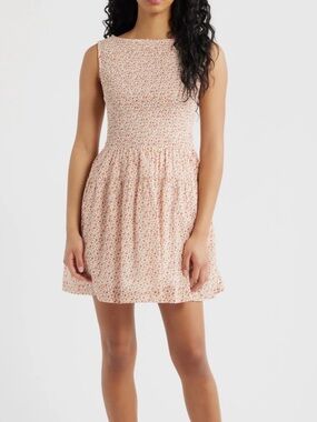 Hill House Home Women's The Cosima Mini Nap Dress in Ivory Geo Ditsy